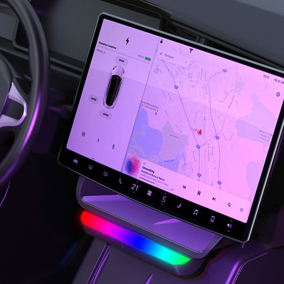 Model 3 Highland / New Model Y Under Screen Storage Box Center Console Organizer With Ambient Lighting - Fabs things