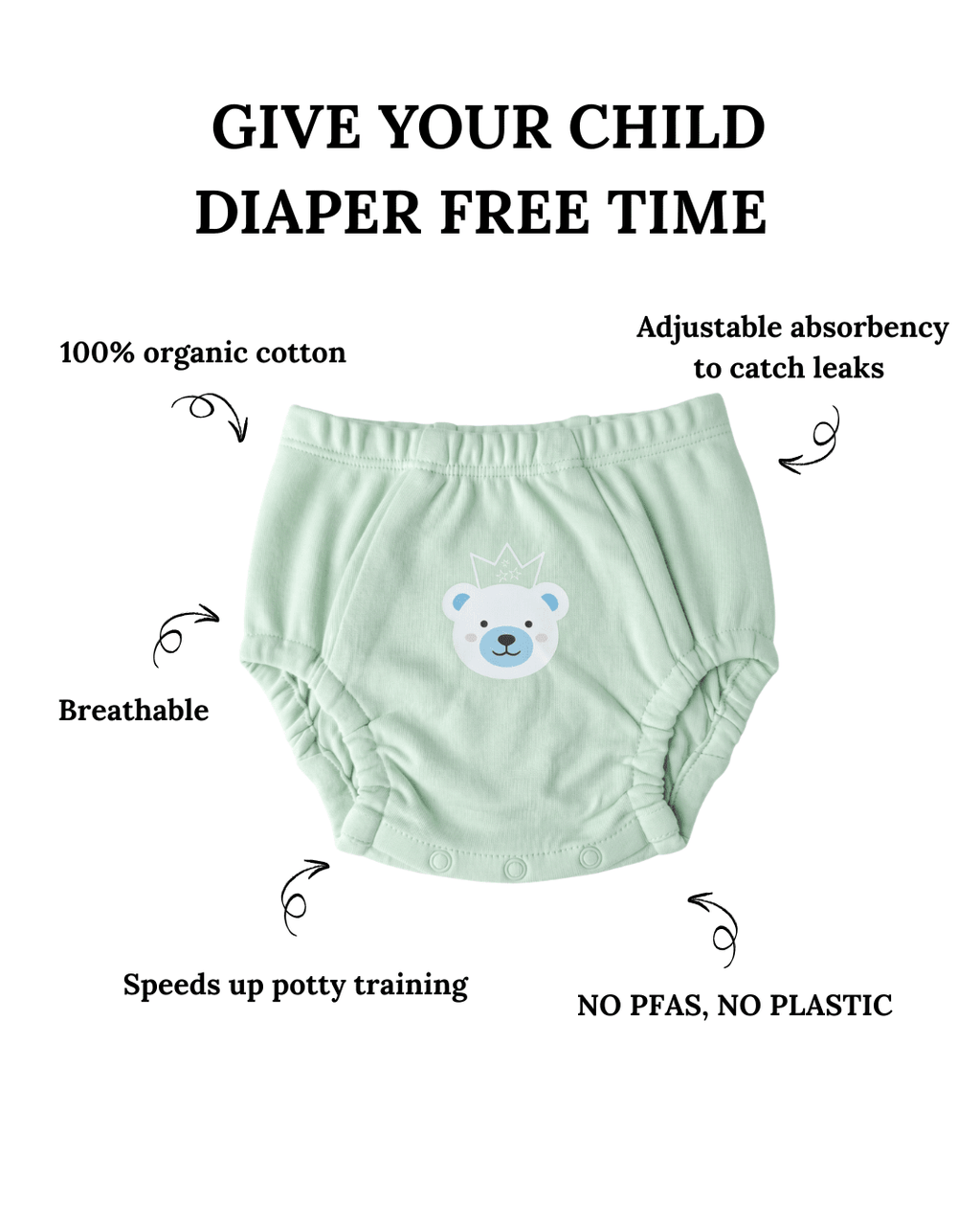 Day & Night Organic Training Underwear