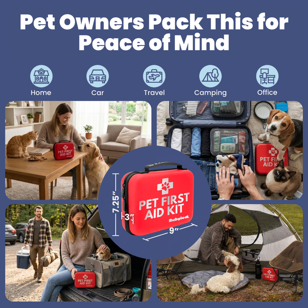 Pet First Aid Kit for Dogs & Cats with Vet-Approved Essentials - Fabs things