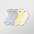 WMNS Lettuce Edge Quarter Socks 4 pack