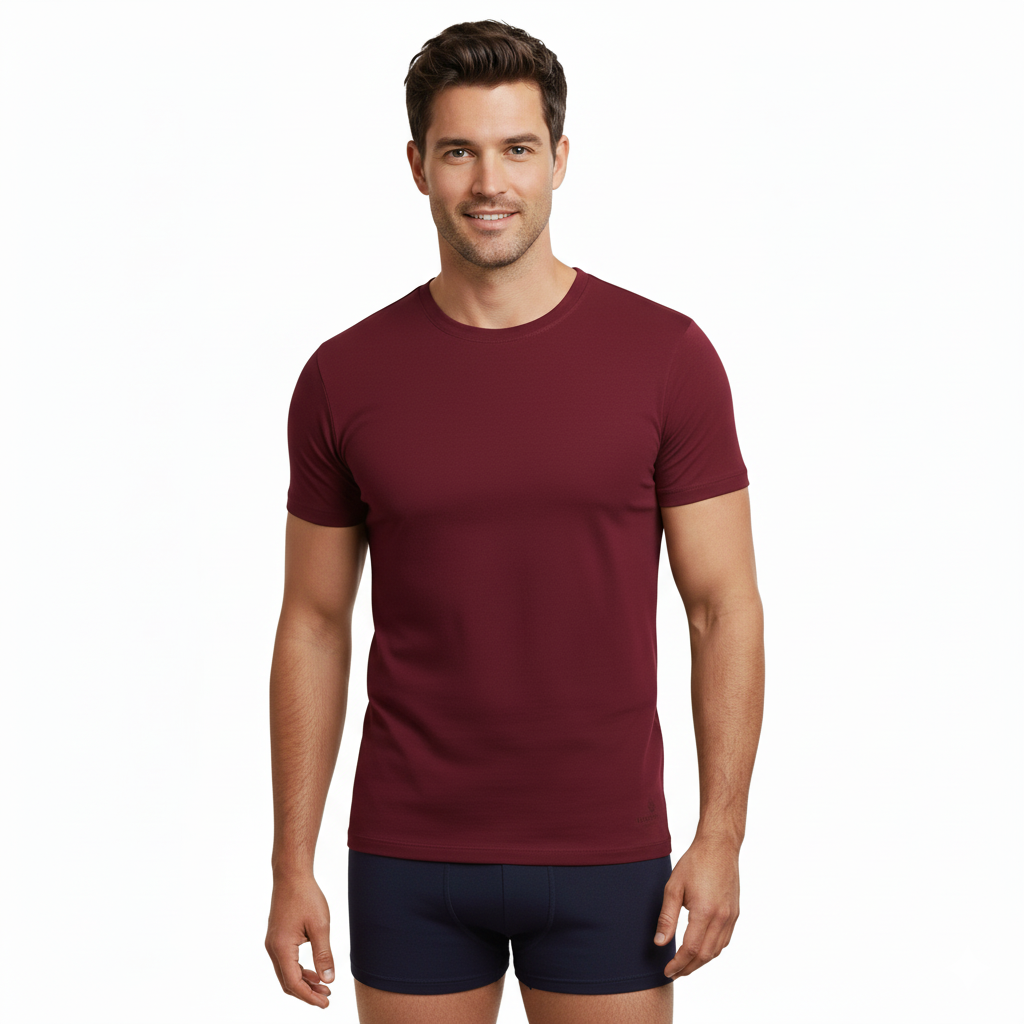 Men’s Bamboo Crew Neck Undershirts 3-Pack - Fabs things