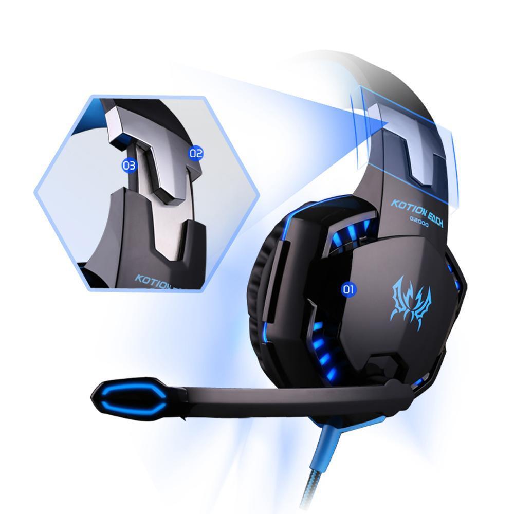 Modern Luxury Gaming STEVVEX Headset over-ear Game Earphones Wired gaming headset microphone Deep bass stereo headphones for PC and GAming - Fabs things
