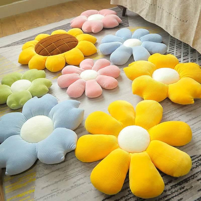 35/45cm Stuffed Six Petal Flower Cushion Sunflower Pillow