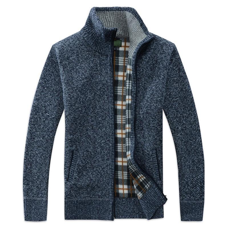 New Autumn Winter Jacket Men Warm Casual Slim Fit Fleece Jacket Elegant Jackets For Men Warm Soft Sweater Solid Jackets Casual Business Men Clothing Lightweight Hooded Jackets - Fabs things