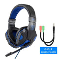 Professional Led Light Gaming Headphones for Computer Adjustable Bass Stereo PC Gamer Over Ear Wired Headset With Mic - Fabs things