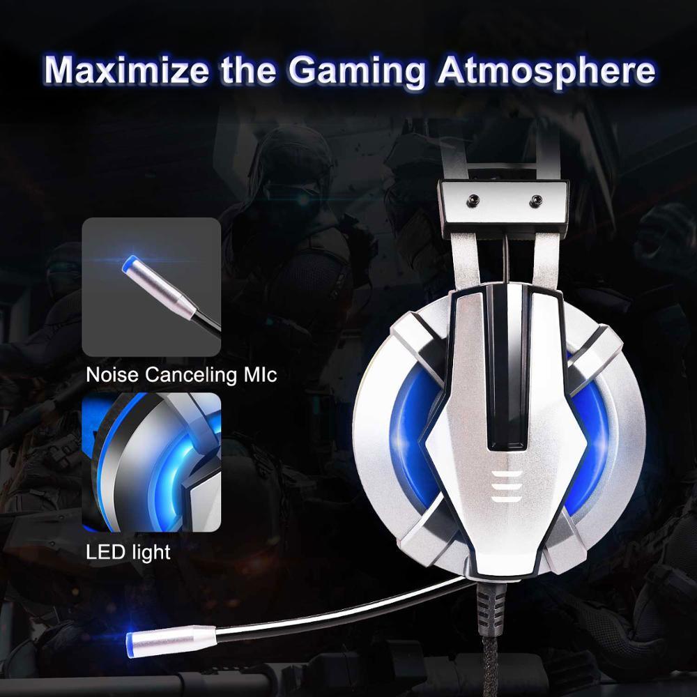 NEW Trend  Gaming Headset Gamer Ear Wired Headphones for Smartphone/PS4/PC/Xbox with Retractable Rotate Microphone and LED Light - Fabs things