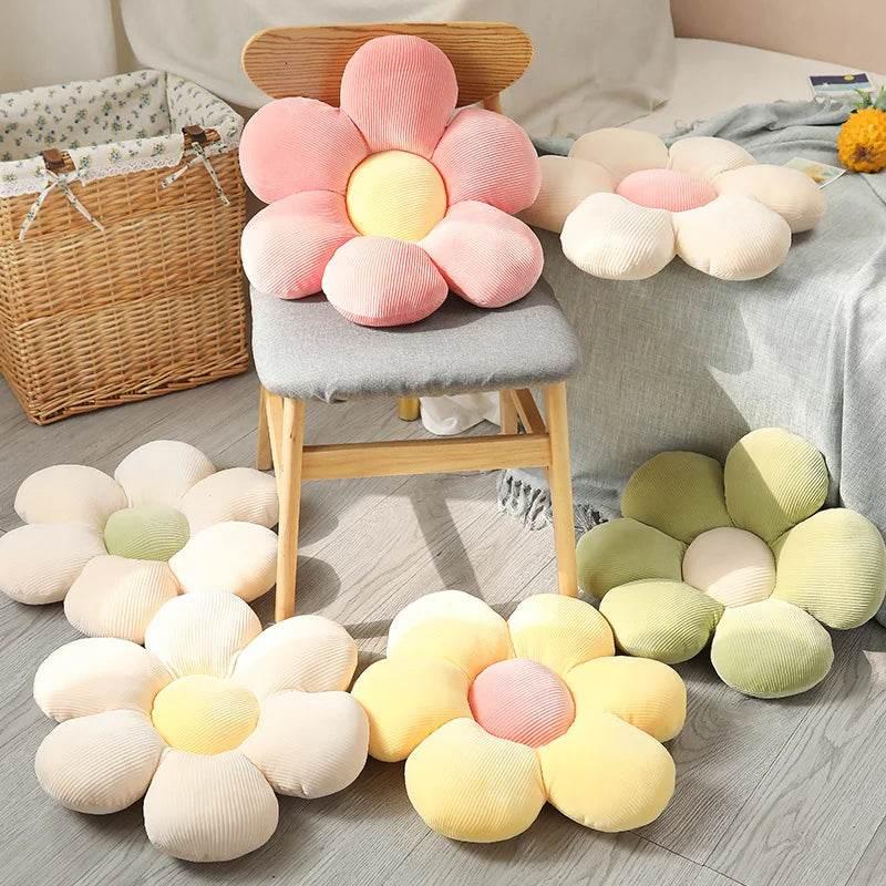35/45cm Stuffed Six Petal Flower Cushion Sunflower Pillow