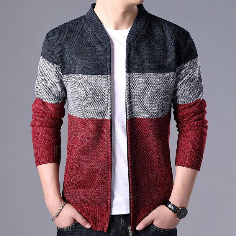 New Autumn Winter Jacket Men Warm Casual Slim Fit Fleece Jacket Elegant Jackets For Men Warm Soft Sweater Solid Jackets Casual Business Men Clothing Lightweight Hooded Jackets - Fabs things
