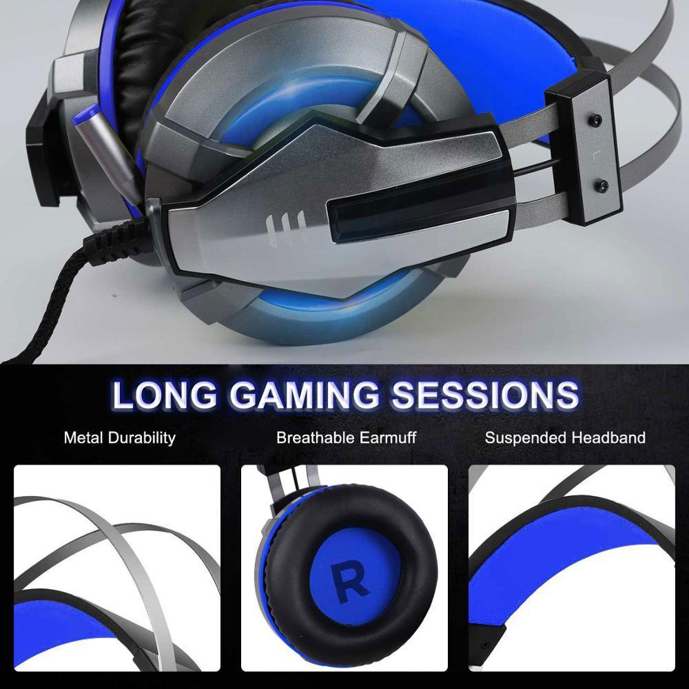 NEW Trend  Gaming Headset Gamer Ear Wired Headphones for Smartphone/PS4/PC/Xbox with Retractable Rotate Microphone and LED Light - Fabs things