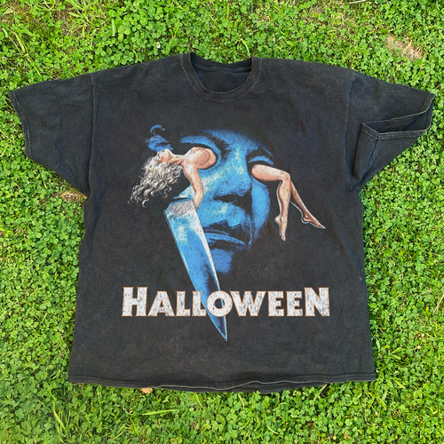 1981 'Halloween' Distressed Black T-Shirt - Fabs things