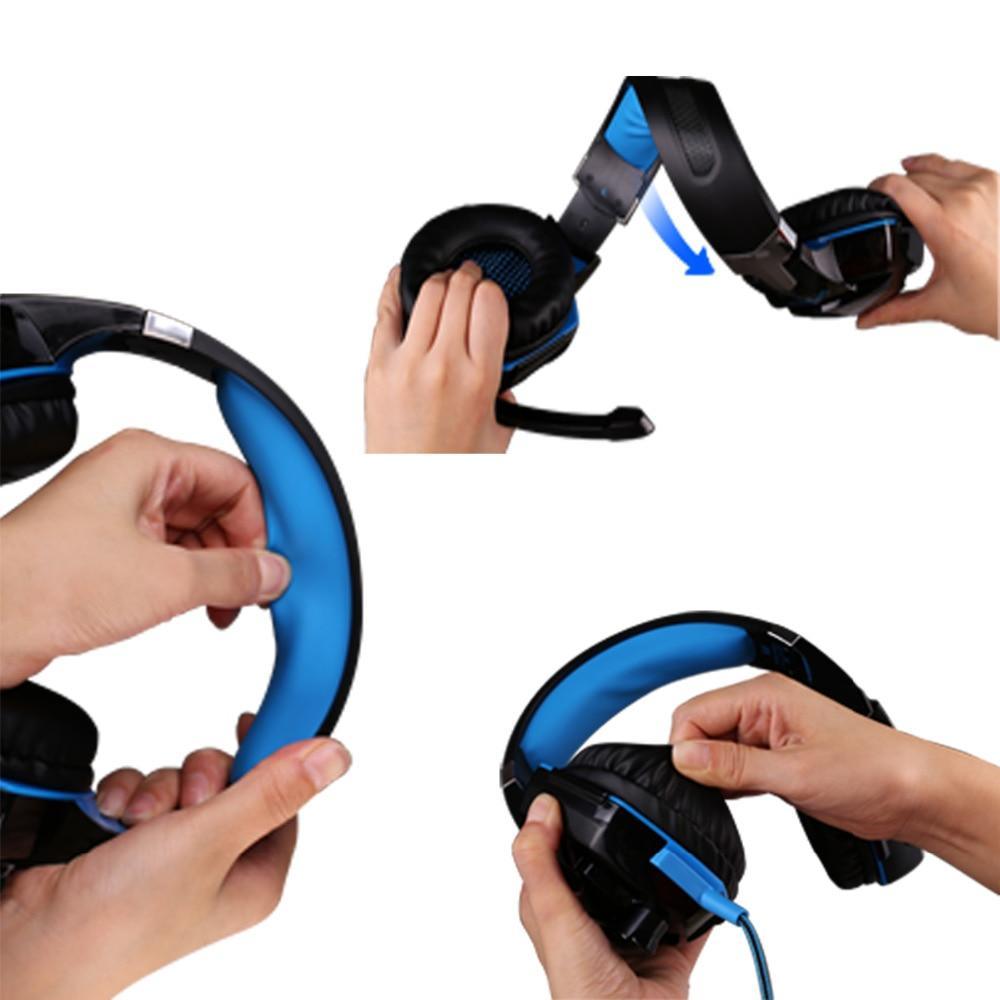 NEW STEVVEX Modern G2000 G9000 Gaming Headsets Big Headphones with Light Mic Stereo Earphones Deep Bass for PC Computer, Laptop and Gaming - Fabs things