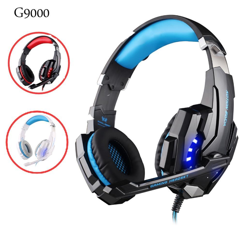 NEW STEVVEX Modern G2000 G9000 Gaming Headsets Big Headphones with Light Mic Stereo Earphones Deep Bass for PC Computer, Laptop and Gaming - Fabs things