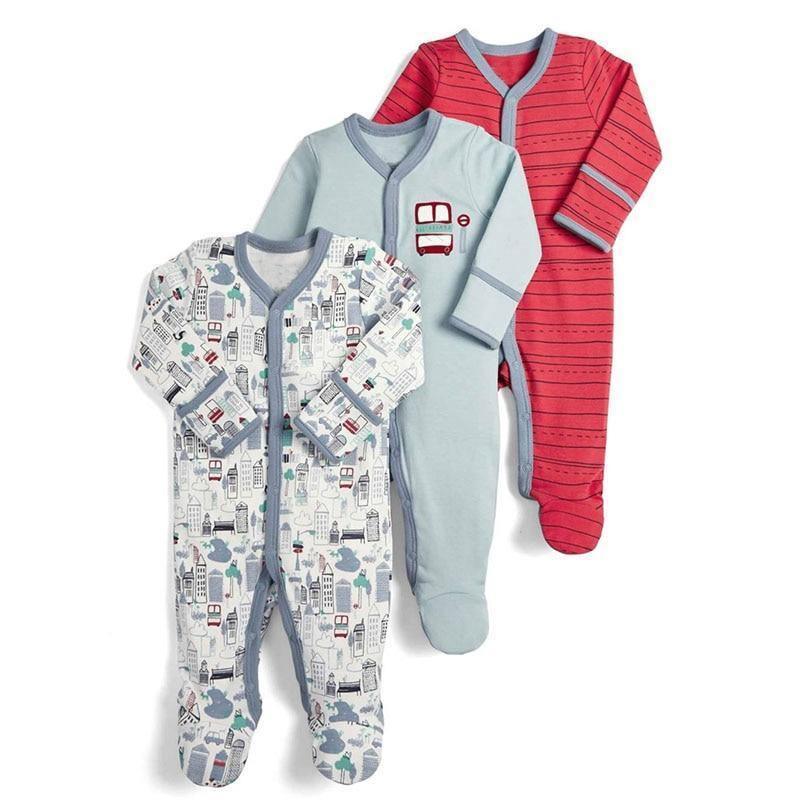 3pcs Set Baby Romper Newborn Sleep suit Flower Baby Rompers Infant Baby Clothes Long Sleeve Newborn Jumpsuits Pajamas for Kids - Fabs things