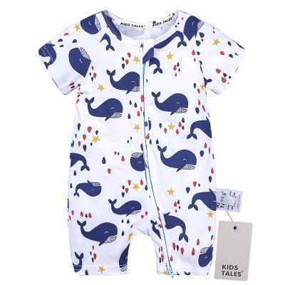 Modern Printed Newborn Baby Short Sleeved Cotton Jumpsuit Infant Cartoon Animal Costumes Clothing For Girls and Boys Kids - Fabs things
