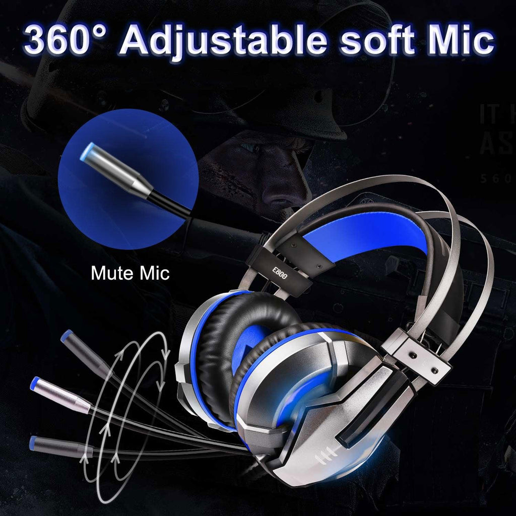 NEW Trend  Gaming Headset Gamer Ear Wired Headphones for Smartphone/PS4/PC/Xbox with Retractable Rotate Microphone and LED Light - Fabs things