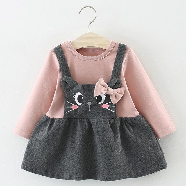 Newborn Baby Girl Cartoon Dress With Bag Infant Clothing Toddler Dress In elegant Design Made for Kids - Fabs things