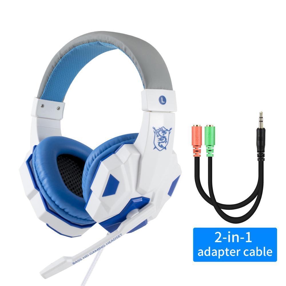Professional Led Light Gaming Headphones for Computer Adjustable Bass Stereo PC Gamer Over Ear Wired Headset With Mic - Fabs things