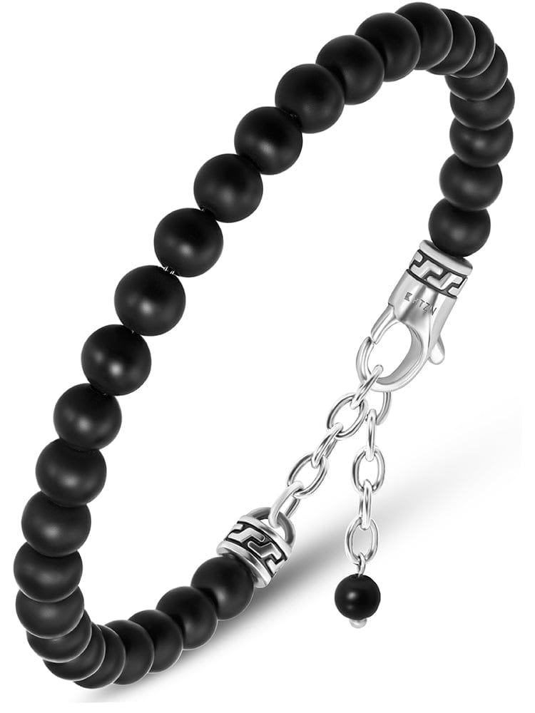 Black Onyx Beaded Bracelet - Chain Fit - Fabs things