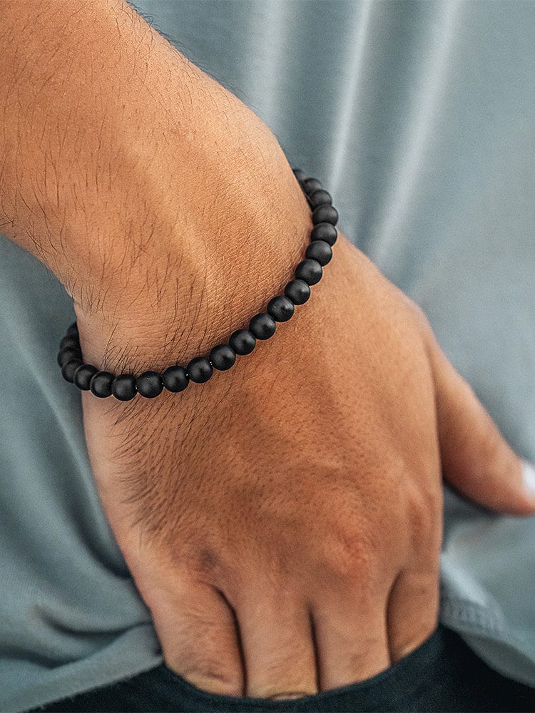 Black Onyx Beaded Bracelet - Chain Fit - Fabs things