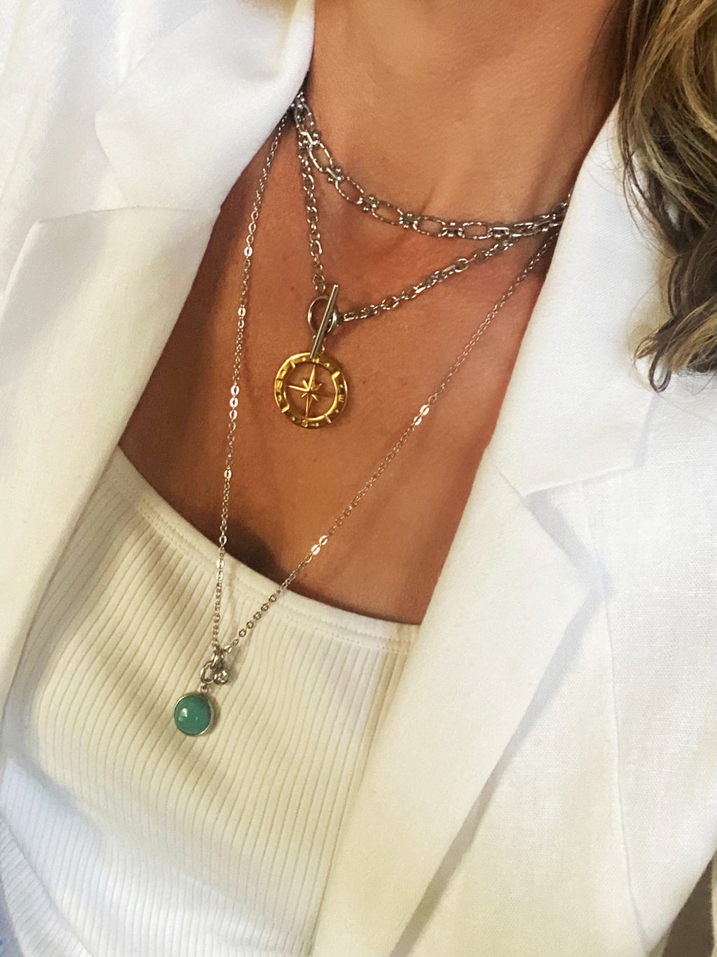 STONE CHARM NECKLACE - Fabs things