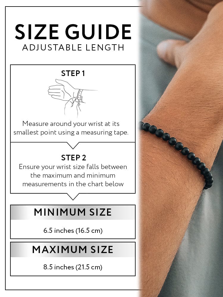 Black Onyx Beaded Bracelet - Chain Fit - Fabs things