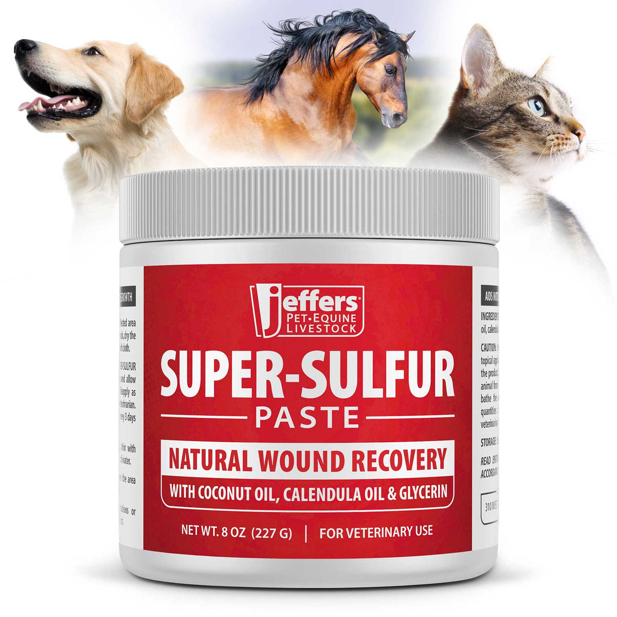 Jeffers Super-Sulfur Skin & Wound Healing Paste for Pets, Horses, & Livestock - Fabs things