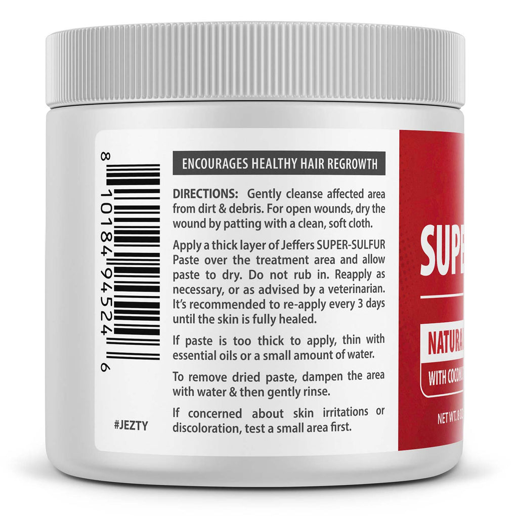 Jeffers Super-Sulfur Skin & Wound Healing Paste for Pets, Horses, & Livestock - Fabs things