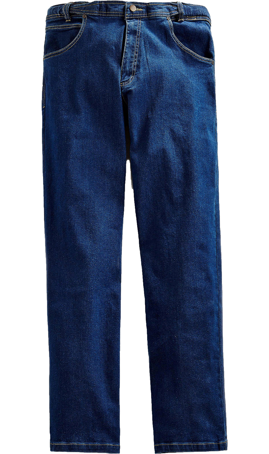 Men's Flex Waist Hidden Stretch Denim Jeans — Pull-On Easy Fit