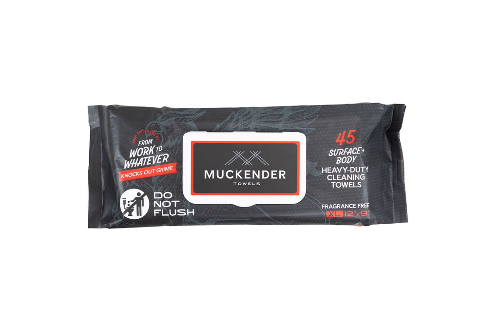 Muckender Towels - 4-Pack Value Bundle, Skin Safe, Unscented (180 ct)