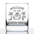 Welcome To The Beach House - Whiskey Rocks Glass - Coastal Decor for Home - 10.25 oz Glasses - Fabs things