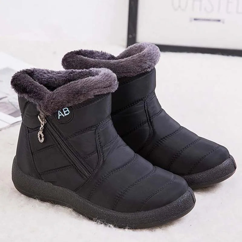 Cozy Winter Comfort: Fur-Lined Snow Boots - Fabs things