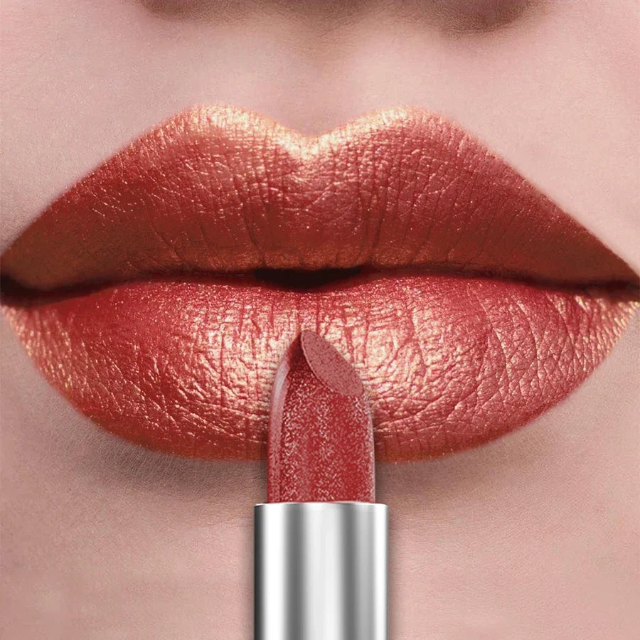 21Colors Bold & Intense Glitter Shiny Metallic Lipstick Pearlescent Lip Tint,Long Lasting Lip Senior Matte Lip Makeup Gifts for - Fabs things
