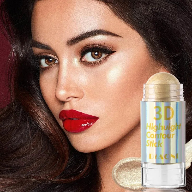 6 Colors 3D Face Brighten Highlighter Bar Cosmetic Face Contour Bronzer Shimmer Highlighter Stick Concealer Cream Makeup tool - Fabs things