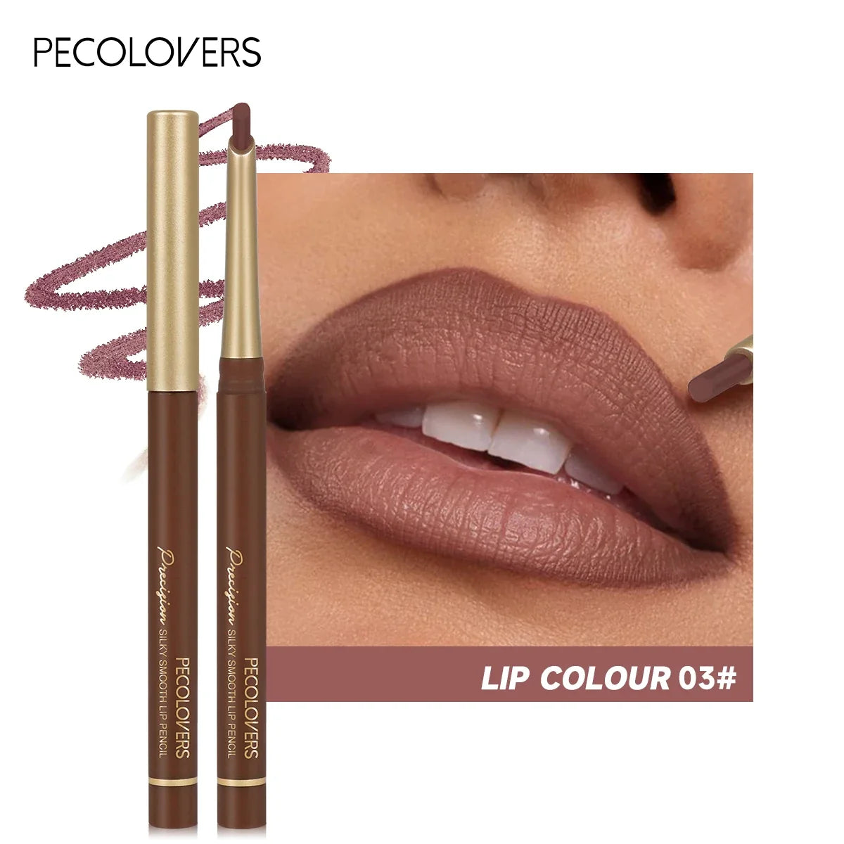 Matte 6-colors Lip Liner Pencil Bevel Design Nib Lip Contour Lipstick Nude Brown Lipstick Pencil Natural Lasting Lipliner Makeup - Fabs things