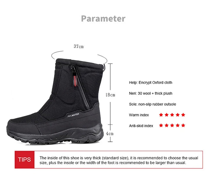 Men's Winter Waterproof Snow Boots - Fabs things