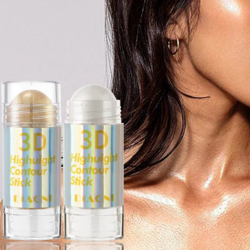 6 Colors 3D Face Brighten Highlighter Bar Cosmetic Face Contour Bronzer Shimmer Highlighter Stick Concealer Cream Makeup tool - Fabs things