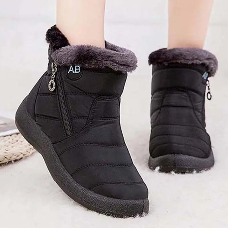 Cozy Winter Comfort: Fur-Lined Snow Boots - Fabs things