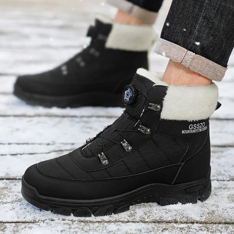 Mens Winter Snow Boots – Warm Durable Outdoor Shoes - Fabs things