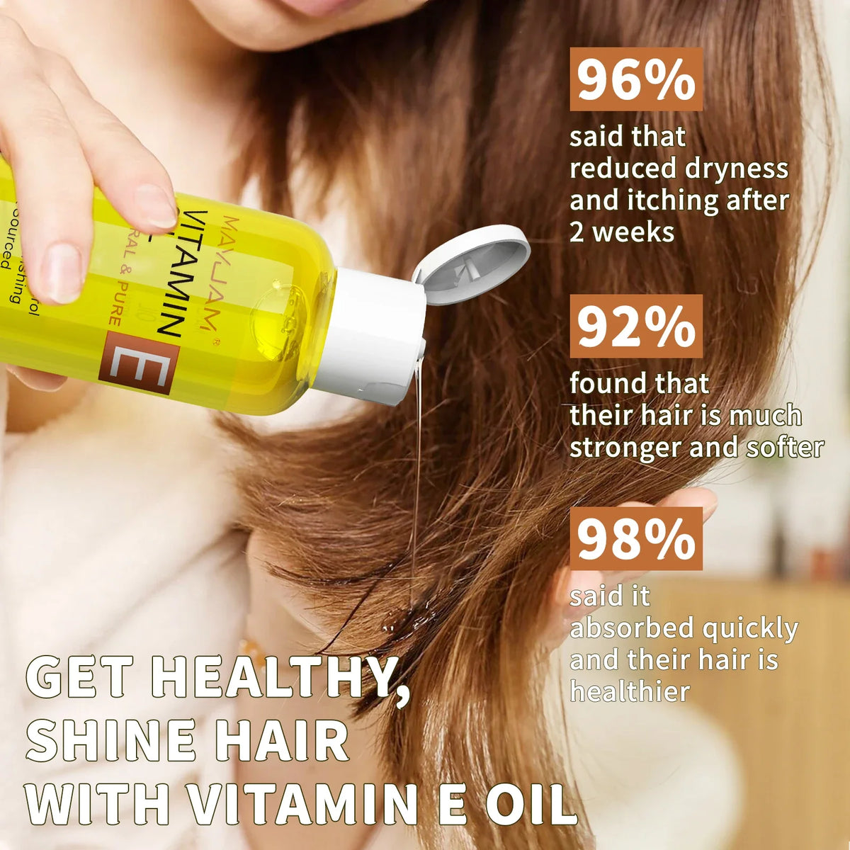 MAYJAM Natural & Pure Vitamin E Oil Skincare Moisturizing Brighten Skin Tone 118ml 236ml Face Care Oil - Fabs things