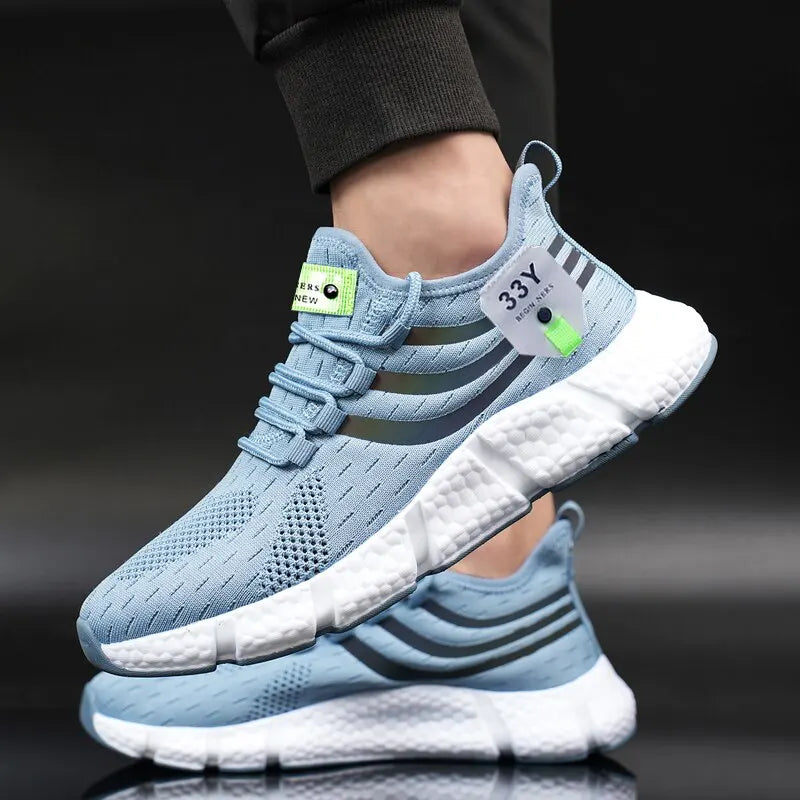 Men's Mesh Running Sneakers - Breathable & Lightweight