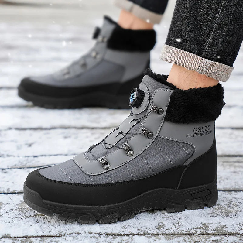 Mens Winter Snow Boots – Warm Durable Outdoor Shoes - Fabs things