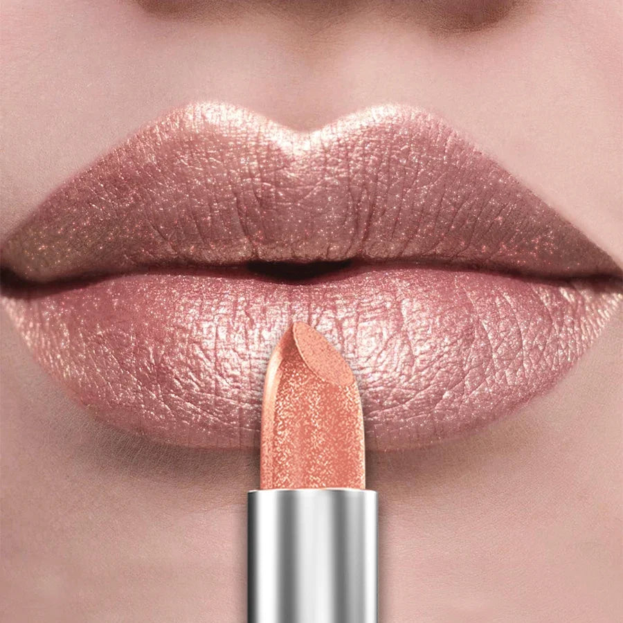 21Colors Bold & Intense Glitter Shiny Metallic Lipstick Pearlescent Lip Tint,Long Lasting Lip Senior Matte Lip Makeup Gifts for - Fabs things