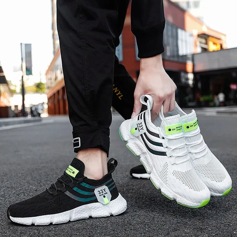 Men's Mesh Running Sneakers - Breathable & Lightweight