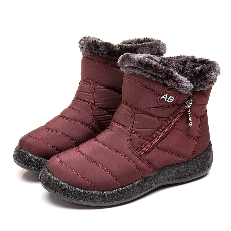 Cozy Winter Comfort: Fur-Lined Snow Boots - Fabs things