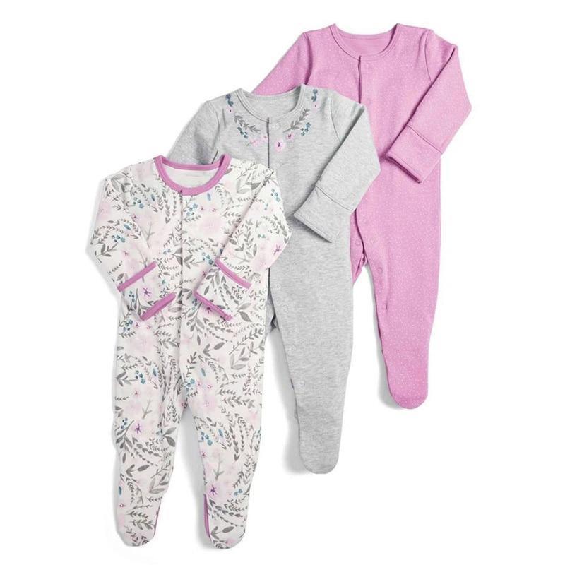3pcs Set Baby Romper Newborn Sleep suit Flower Baby Rompers Infant Baby Clothes Long Sleeve Newborn Jumpsuits Pajamas for Kids - Fabs things