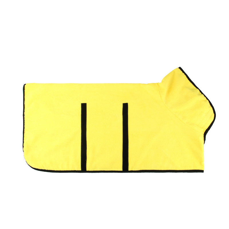 Pet Puppy Clothes Bathing Robe Neck Pet Clothes Tucked Waist Dog Shirts - Fabs things