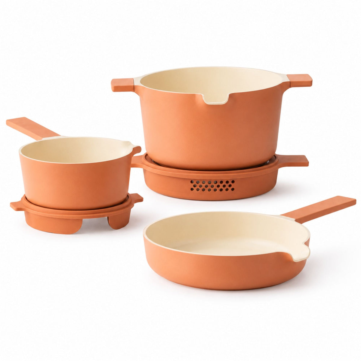 5-Piece Stackable Ceramic Nonstick Set - Fabs things
