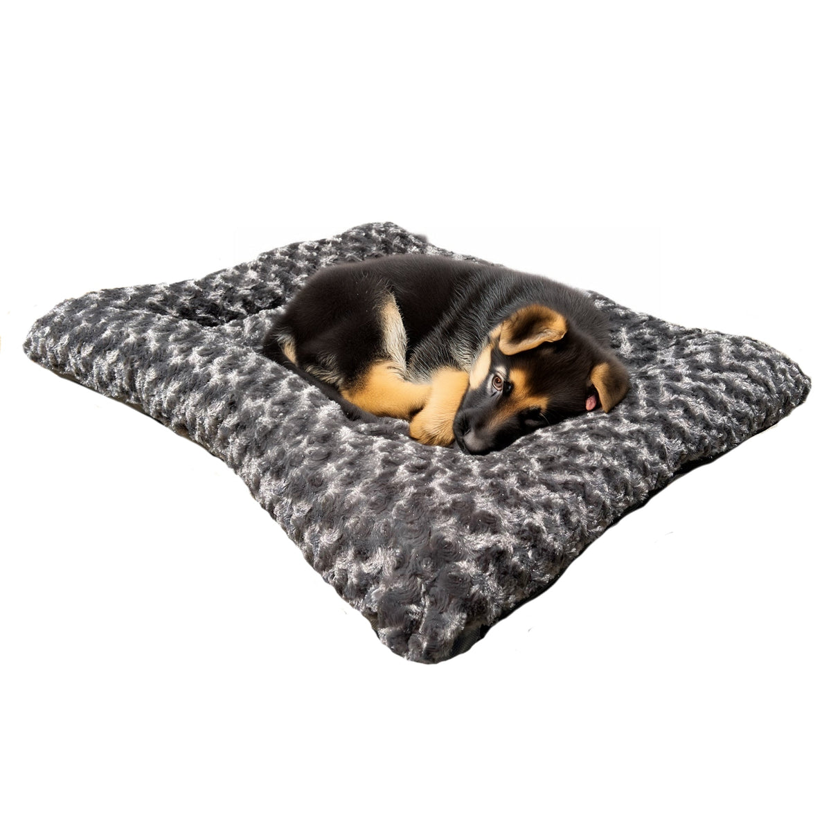 Dog Bed - Rectangle Bolstered Furvana™ 'Cloud' - Fabs things