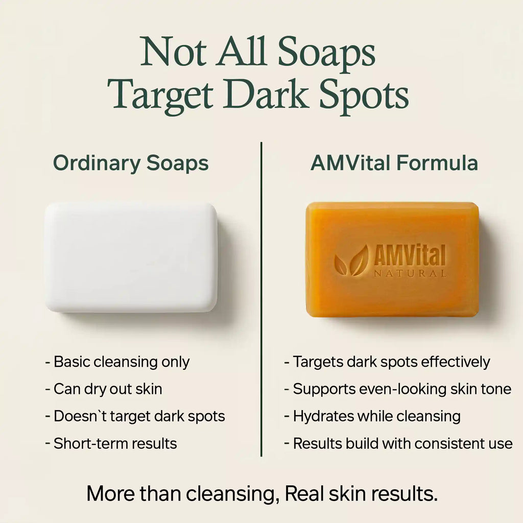 AMVital Turmeric Kojic Acid Soap Bar for Dark Spots & Uneven Tone - Fabs things