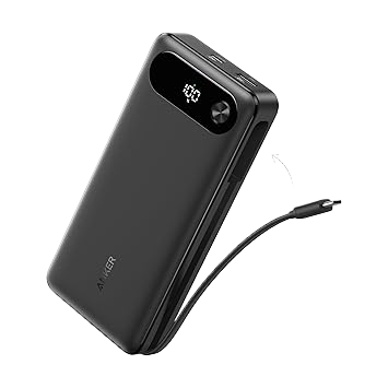 Anker Power Bank (20K, 87W, Built-In USB-C Cable) - Fabs things
